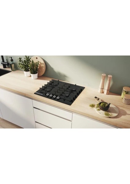 PRP6A6H40 Ocak Ankastre Gazlı Sert Cam Siyah fırsatları