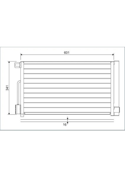 KLİMA KONDENSERİ COMBO D-CORSA D-E ADAM-BIPPER-TEPEE-NEMO 1.2-1.4 HDI 2008FIORINO 1.4-1.3D MJ 2007 571X3511012 95530541 6455 GA 55700406 52039557