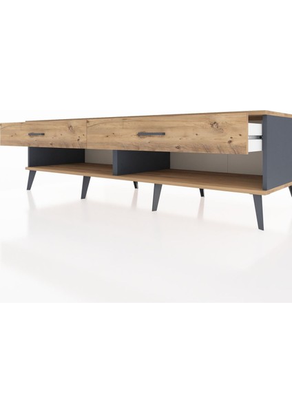 Kronos Tv Ünitesi 2 Çekmeceli 176X59X51 Antrasit-Çam/çam fırsatları
