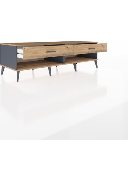 Kronos Tv Ünitesi 2 Çekmeceli 176X59X51 Antrasit-Çam/çam indirimleri