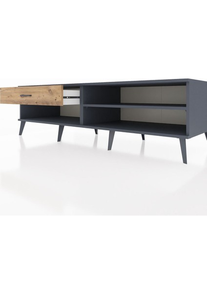 Kronos Tv Ünitesi Tek Raflı Tek Çekmeceli 176X59X51 Antrasit-Antrasit/çam fırsatları