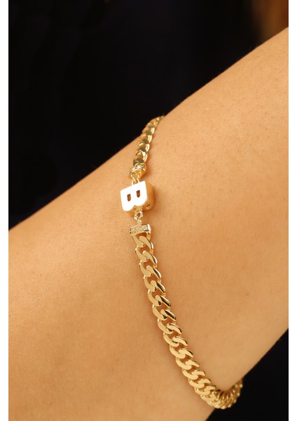 B Harf Gurmet Model Altın Bileklik CGKBLK0360 modelleri