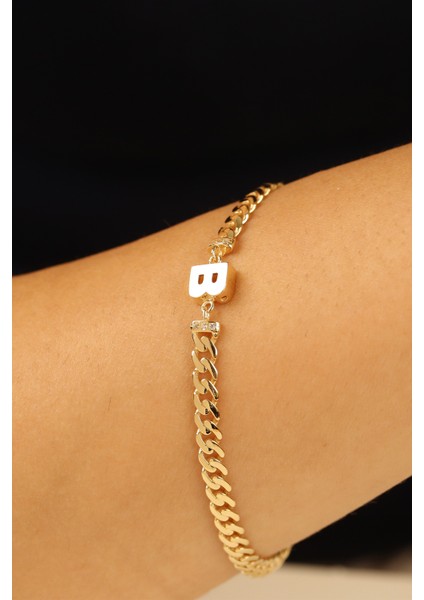 B Harf Gurmet Model Altın Bileklik CGKBLK0360 fırsatları