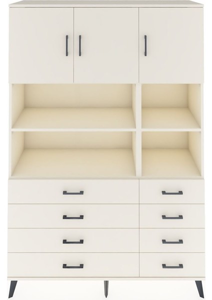 Hyperion Dolap 8 Raflı 8 Çekmeceli 3 Kapaklı 132X44X195 Aytaşı-Aytaşı/aytaşı