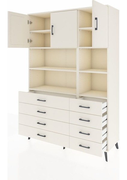 Hyperion Dolap 8 Raflı 8 Çekmeceli 3 Kapaklı 132X44X195 Aytaşı-Aytaşı/aytaşı modelleri