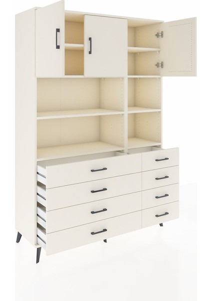 Hyperion Dolap 8 Raflı 8 Çekmeceli 3 Kapaklı 132X44X195 Aytaşı-Aytaşı/aytaşı indirimleri