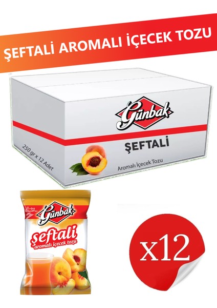 250GR Şeftali Aromalı Içecek Tozu x 12 Adet