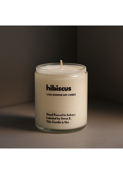 : Hibiscus : Cam Kavanozda Kokulu %100 Soya Mum (Amber Çiçeği, Bergamot, Ylang Ylang, Karamel) modelleri