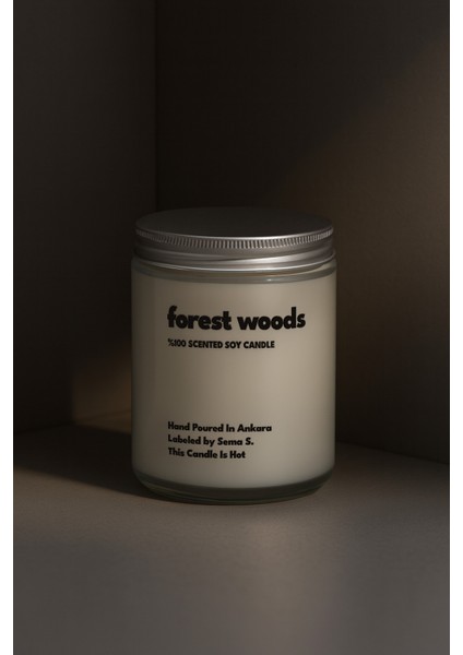 : Forest Woods : Cam Kavanozda Kokulu %100 Soya Mum (Çam, Okaliptus, Sedir Ağacı, Musk) fiyatları