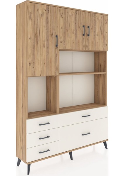 Arges Dolap 8 Raflı 5 Çekmeceli 3 Kapaklı 132X30X195 Çam-Çam/aytaşı fiyatları