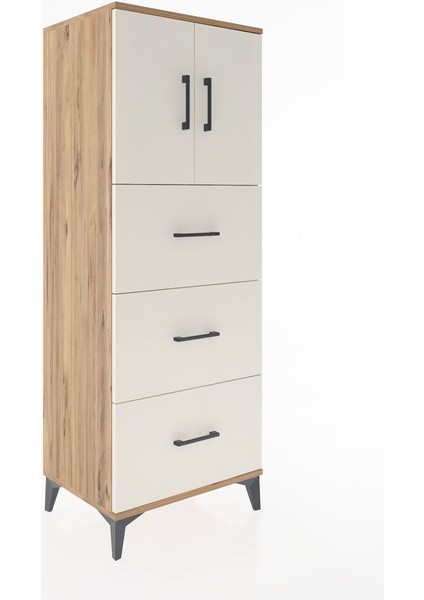 Hyperion Dolap 2 Raflı 3 Çekmeceli 2 Kapaklı 60X44X163 Çam-Aytaşı fiyatları