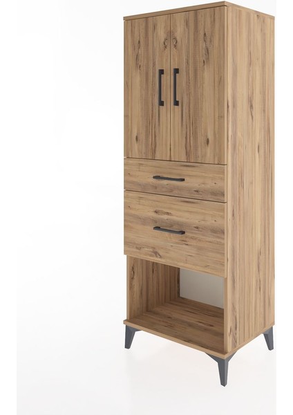 Hyperion Dolap 3 Raflı 2 Çekmeceli 2 Kapaklı 60X44X163 Çam-Çam modelleri