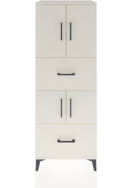 Hyperion Dolap 3 Raflı 2 Çekmeceli 4 Kapaklı 60X44X163 Aytaşı-Aytaşı