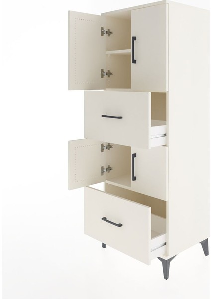 Hyperion Dolap 3 Raflı 2 Çekmeceli 4 Kapaklı 60X44X163 Aytaşı-Aytaşı fırsatları
