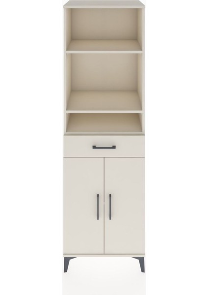 Hyperion Dolap 4 Raflı Tek Çekmeceli 2 Kapaklı 60X44X195 Aytaşı-Aytaşı