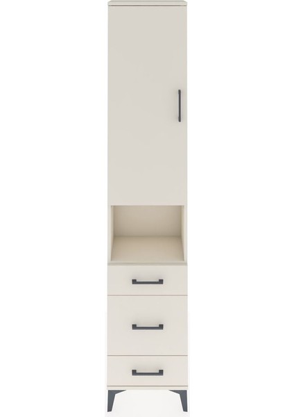 Arges Dolap 3 Raflı 3 Çekmeceli Tek Askılı 44X30X221 Aytaşı-Aytaşı
