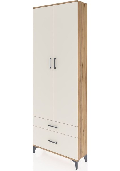 Arges Dolap 4 Raflı 2 Çekmeceli 2 Kapaklı 88X30X243 Çam-Aytaşı modelleri