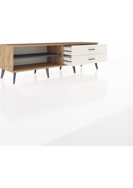 Hyperion Tv Ünitesi Tek Raflı 2 Çekmeceli 176X44X51 Çam-Antrasit/aytaşı indirimleri