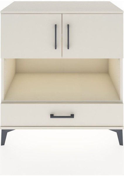 Hyperion Şifonyer 3 Raflı Tek Çekmeceli 2 Kapaklı 88X44X96 Aytaşı-Aytaşı