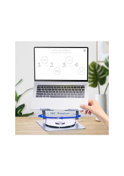 Dizüstü Bilgisayar Standı, Ayarlanabilir Yükseklik, Soğutucu Fanlı, Alüminyum, Gümüş, 10-15 Inç, Çift Fanlı fiyatları