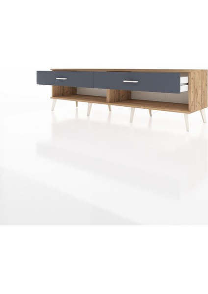 Hyperion Tv Ünitesi 2 Çekmeceli 176X44X51 Çam-Çam/antrasit modelleri