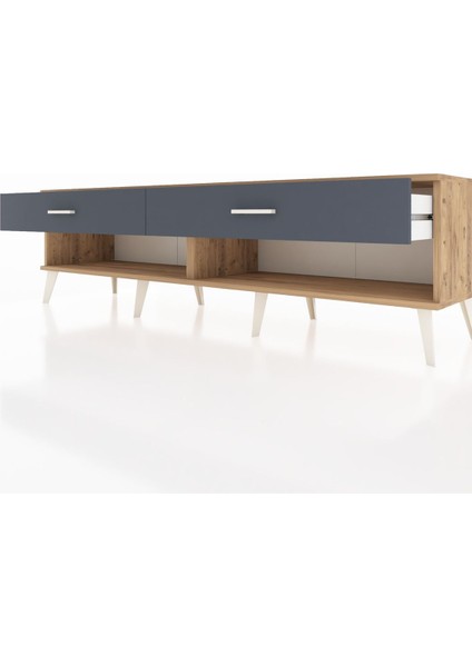 Hyperion Tv Ünitesi 2 Çekmeceli 176X44X51 Çam-Çam/antrasit fırsatları