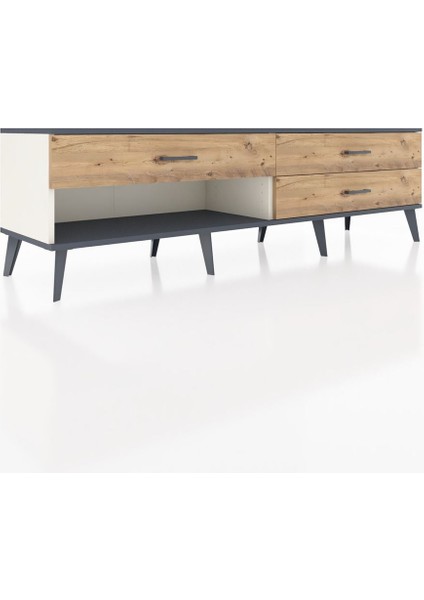 Hyperion Tv Ünitesi 3 Çekmeceli 176X44X51 Aytaşı-Antrasit/çam fiyatları