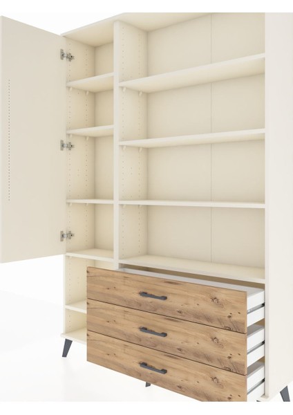 Arges Dolap 9 Raflı 3 Çekmeceli Tek Kapaklı 132X30X195 Aytaşı-Aytaşı/çam fırsatları