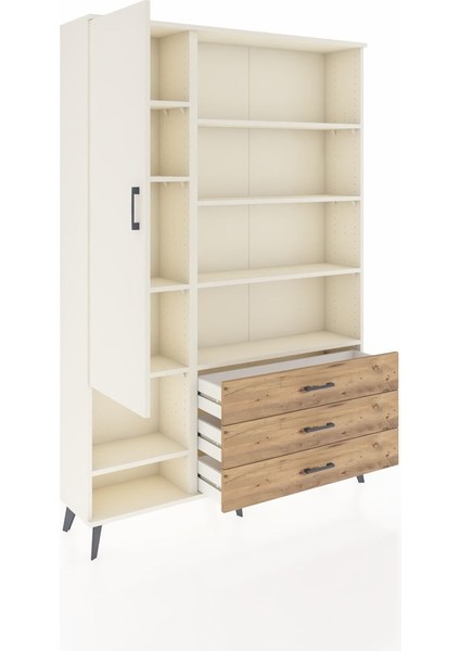 Arges Dolap 9 Raflı 3 Çekmeceli Tek Kapaklı 132X30X195 Aytaşı-Aytaşı/çam indirimleri