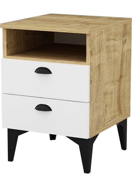 Afra Çift Çekmeceli Raflı Komodin fırsatları