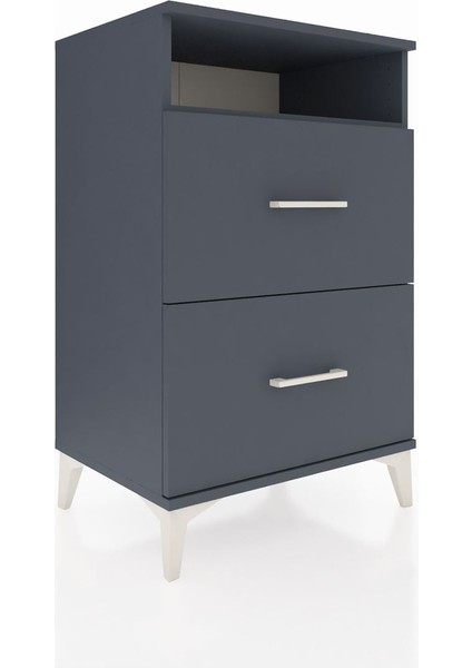 Hyperion Komodin Tek Raflı 2 Çekmeceli 60X44X96 Antrasit-Antrasit fiyatları