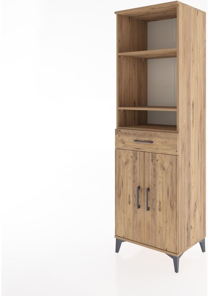 Hyperion Dolap 4 Raflı Tek Çekmeceli 2 Kapaklı 60X44X195 Çam-Çam modelleri