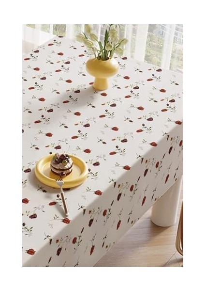 & Laurel Baskılı Yıkanabilir Masa Örtüsü Mutfak Bahçe Piknik Masa Örtüsü (140X200) fiyatları