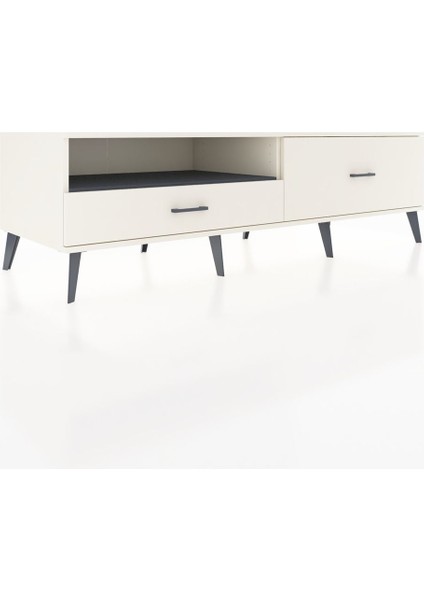 Kronos Tv Ünitesi Tek Raflı 2 Çekmeceli 176X59X51 Aytaşı-Antrasit/aytaşı fiyatları