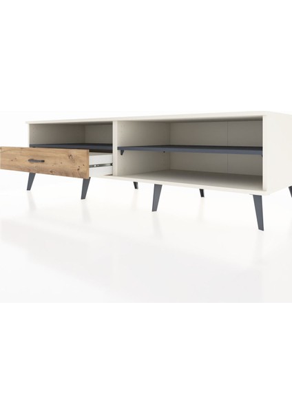 Kronos Tv Ünitesi 2 Raflı Tek Çekmeceli 176X59X51 Aytaşı-Antrasit/çam fırsatları