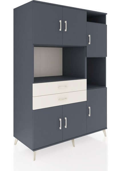 Kronos Dolap 9 Raflı 2 Çekmeceli 6 Kapaklı 132X59X195 Antrasit-Antrasit/aytaşı fiyatları