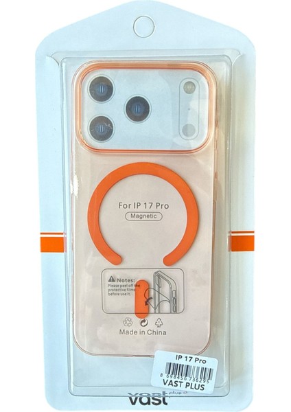 iPhone 17 Pro Uyumlu Turuncu Parlak Mika Premium Transparan Magsafe Kılıf fiyatları