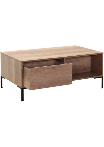 Cube Dikdörtgen Orta Sehpa-Açık Ceviz (Tori) 103X42X60 cm (Gxyxd)