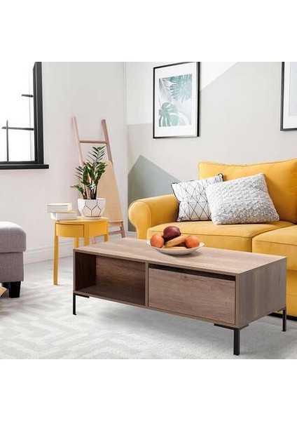 Cube Dikdörtgen Orta Sehpa-Açık Ceviz (Tori) 103X42X60 cm (Gxyxd) fiyatları