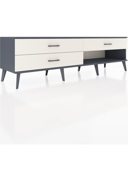 Hyperion Tv Ünitesi 3 Çekmeceli 176X44X51 Antrasit-Antrasit/aytaşı fiyatları