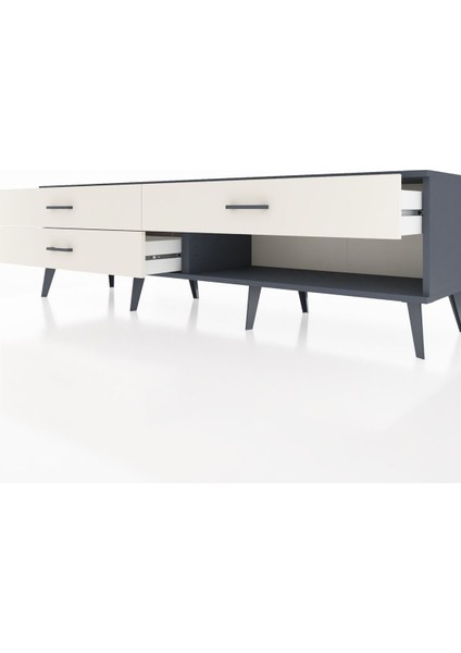 Hyperion Tv Ünitesi 3 Çekmeceli 176X44X51 Antrasit-Antrasit/aytaşı fırsatları