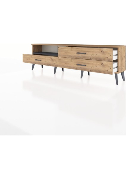 Arges Tv Ünitesi Tek Raflı 3 Çekmeceli 176X30X51 Çam-Antrasit/çam modelleri