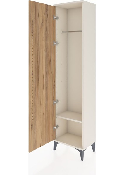 Arges Dolap Tek Raflı Tek Kapaklı Tek Askılı 44X30X182 Aytaşı-Çam fırsatları