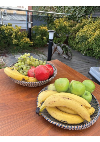 Rustik Tarz Doğal Ip Örgü 2’li Sunum Seti – Hasır Dokulu El Yapımı Leke Tutmaz Sofra Ürünü