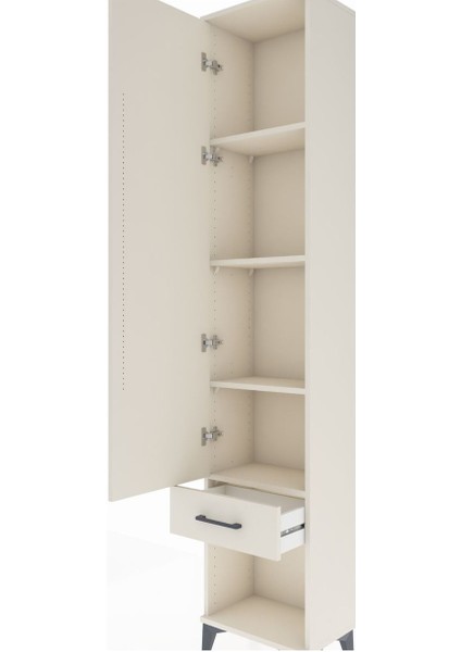 Arges Dolap 4 Raflı Tek Çekmeceli Tek Kapaklı 44X30X221 Aytaşı-Aytaşı indirimleri
