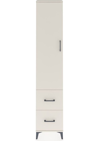 Arges Dolap 4 Raflı 2 Çekmeceli Tek Kapaklı 44X30X221 Aytaşı-Aytaşı