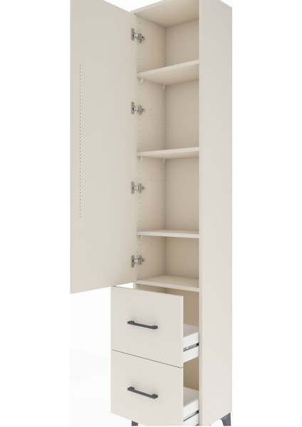 Arges Dolap 4 Raflı 2 Çekmeceli Tek Kapaklı 44X30X221 Aytaşı-Aytaşı indirimleri