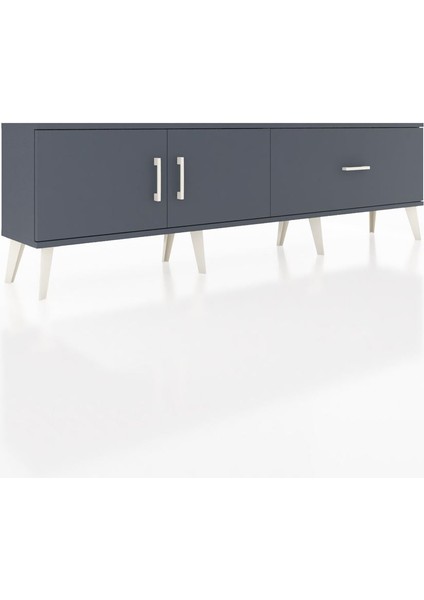 Arges Tv Ünitesi Tek Raflı Tek Çekmeceli 2 Kapaklı 176X30X51 Antrasit-Antrasit/antrasit fiyatları