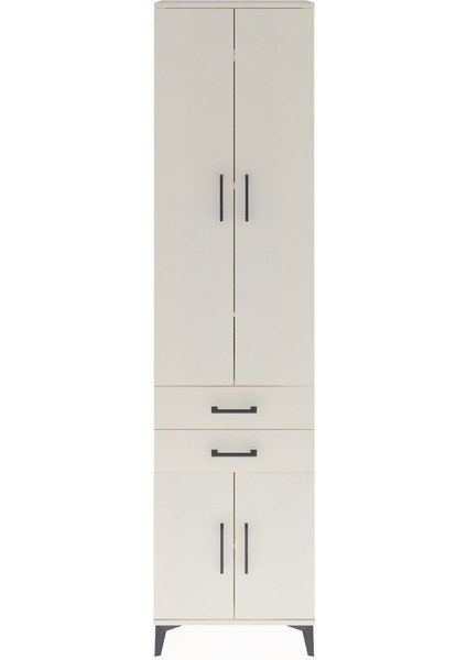 Arges Dolap 5 Raflı 2 Çekmeceli 4 Kapaklı 60X30X243 Aytaşı-Aytaşı