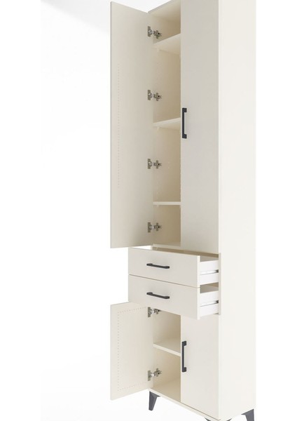 Arges Dolap 5 Raflı 2 Çekmeceli 4 Kapaklı 60X30X243 Aytaşı-Aytaşı indirimleri